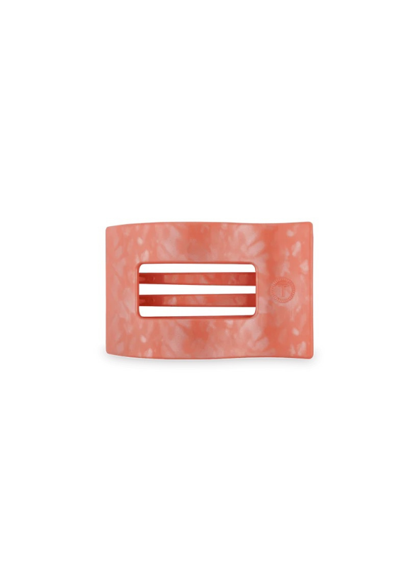 Small Flat Rectangle Hair Clip- Dreamsicle