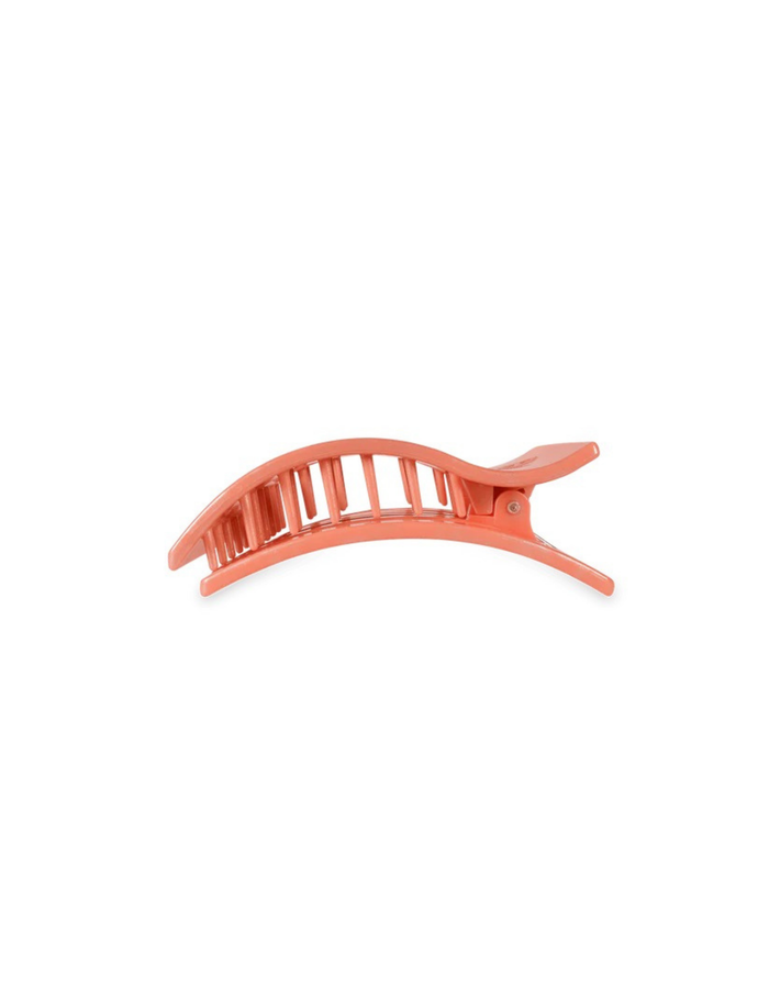 Small Flat Rectangle Hair Clip- Dreamsicle
