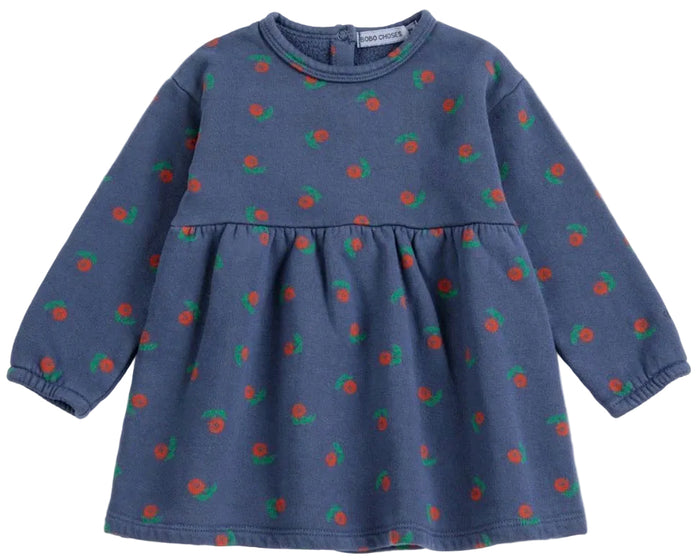 Stamp Bloom All Over Fleece Dress