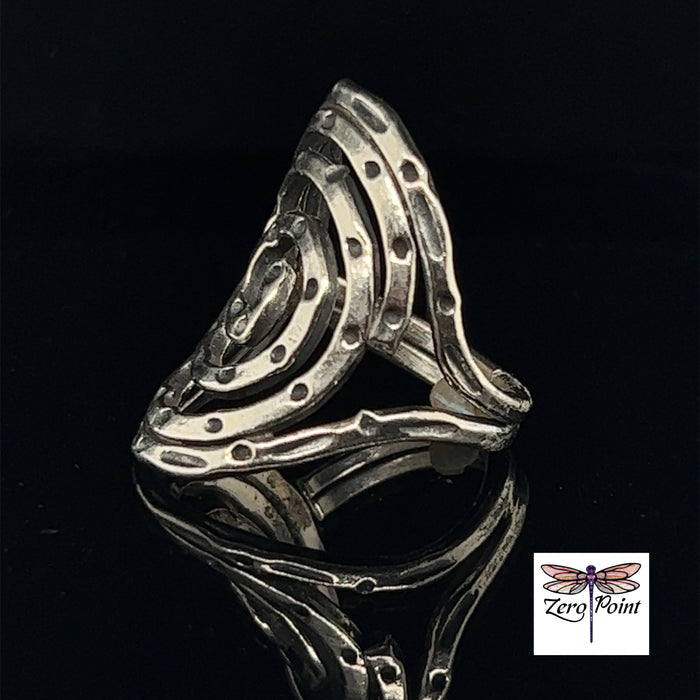 Sterling Silver Spiral Ring - Zero Point Crystals