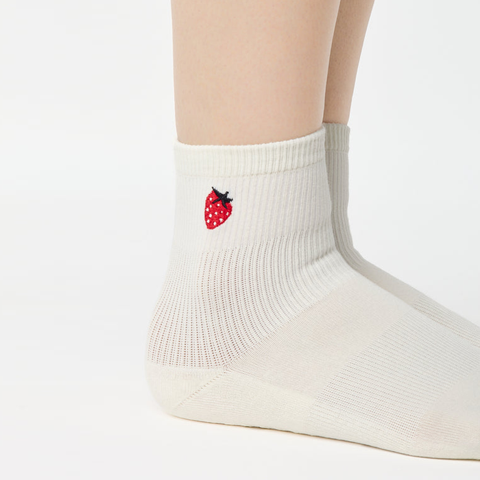 Strawberry Ankle Grip Sock