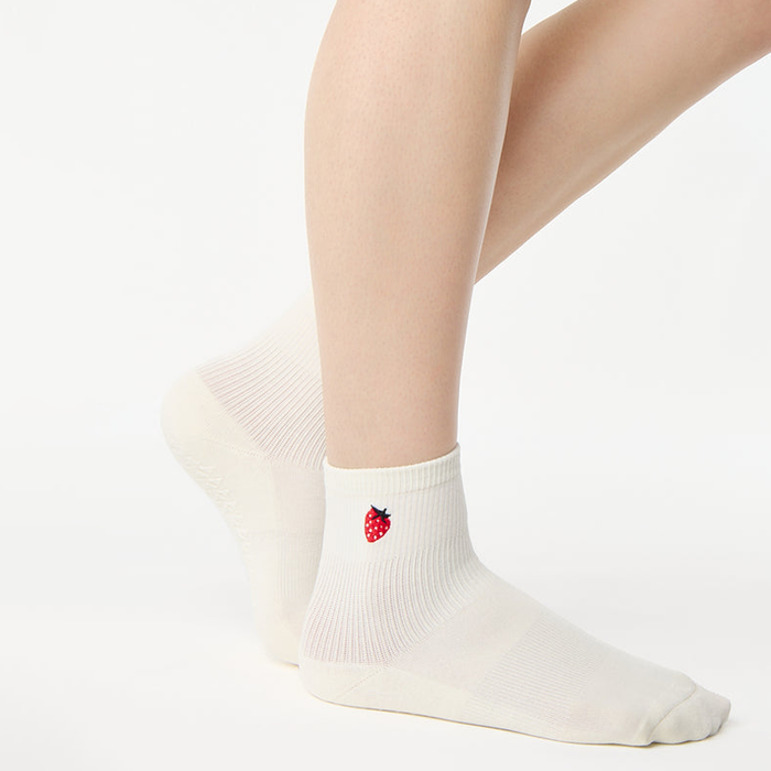 Strawberry Ankle Grip Sock