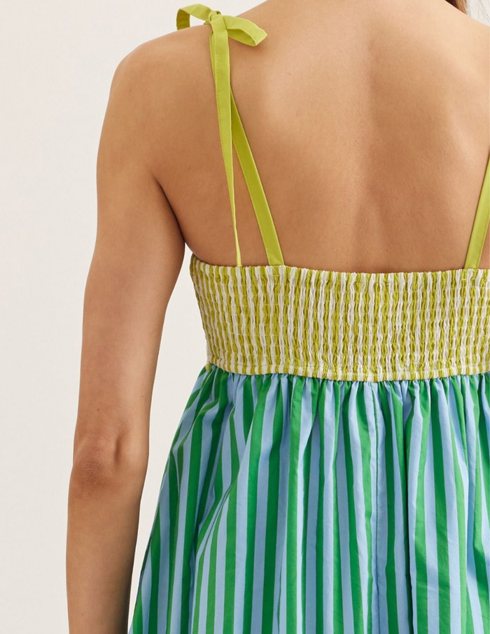 Summer Scallop Neckline Midi Dress
