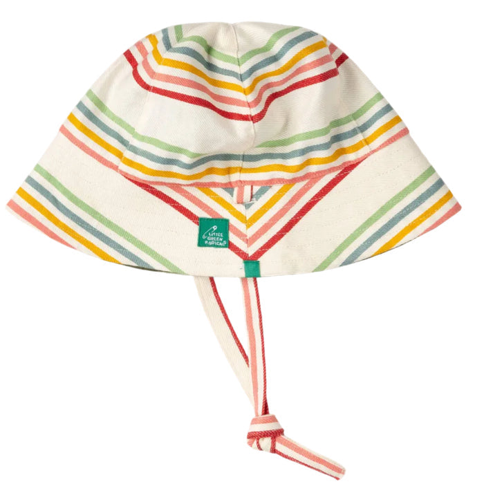 Sun Hat - Cream Rainbow Reversible