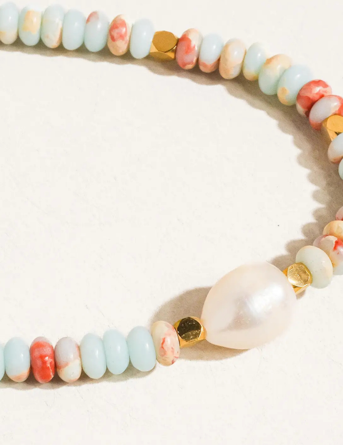 Swank Non-Tarnish Boho Beaded Pearl Necklace - Tres Chic Boutique