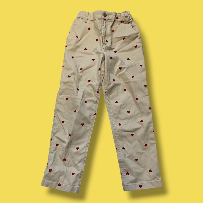 Tan Crew Cuts Heart Pants,  8Y