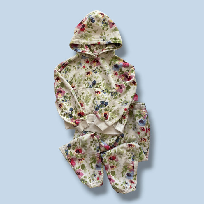 Tan Gap flower set - some wash wear, 10Y