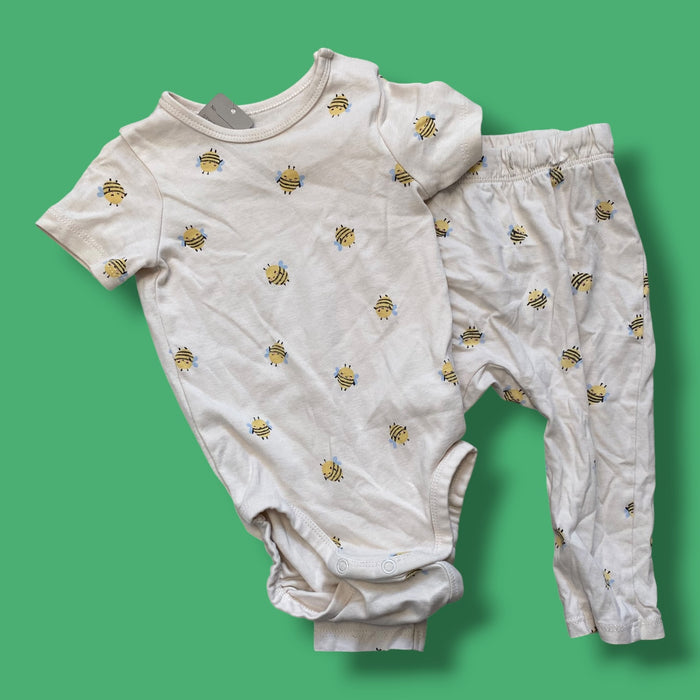 Tan H&M 2 piece set, 9-12m