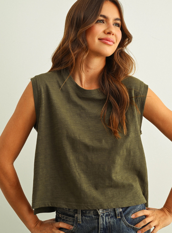 Tatum Tee- Olive