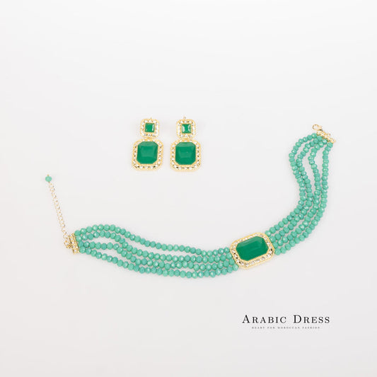 Teal Mi-So Necklace set