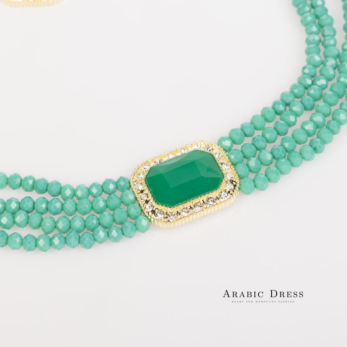 Teal Mi-So Necklace set