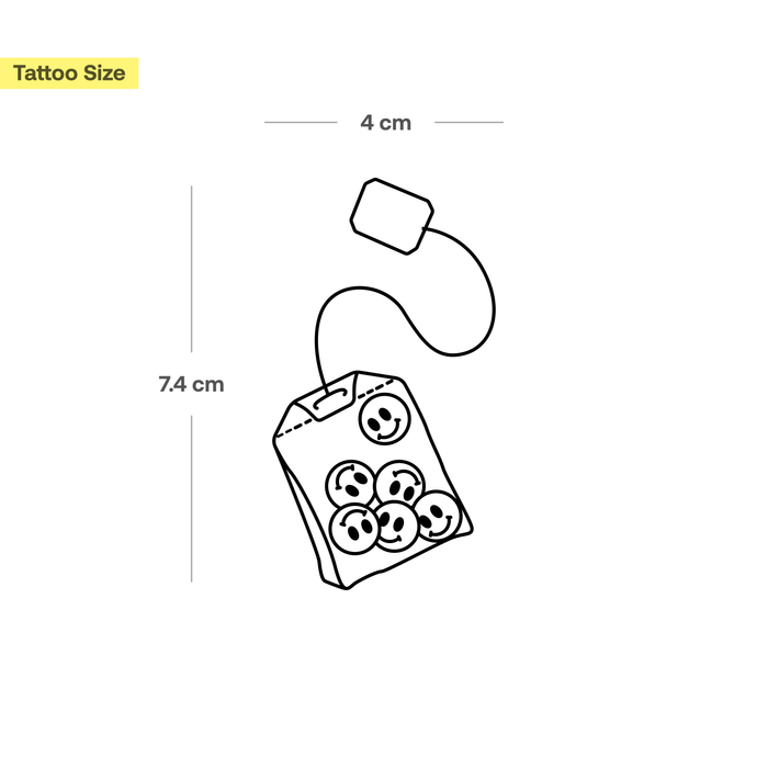 Teebeutel mit Smileys