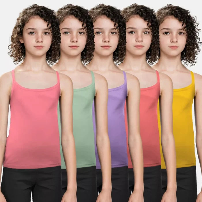 Flamingo Pink/Sea Green/Lavender/Light Coral/Mustard / S (6-8 Yrs)