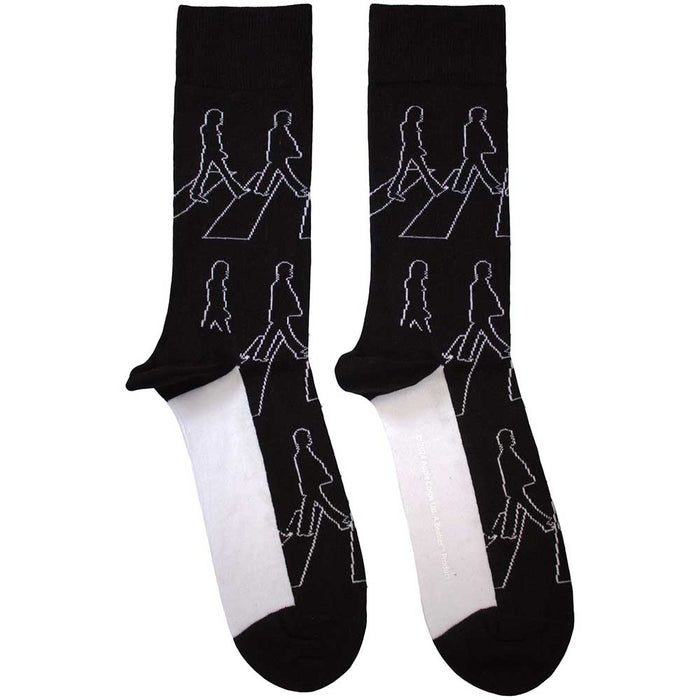 The Beatles Unisex Ankle Socks - Abbey Road Outlines SIZE 7 - 11) Rock Off