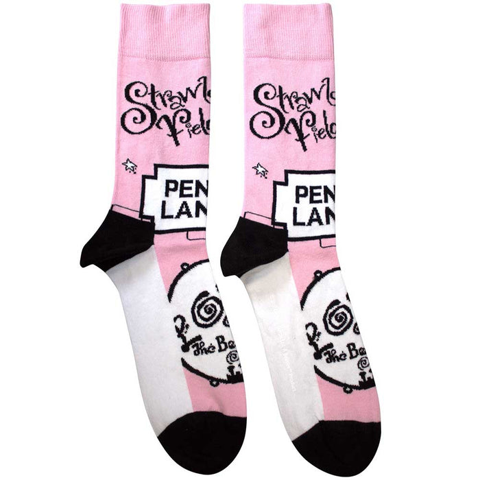 The Beatles Unisex Ankle Socks - Strawberry Fields / Penny Lane Rock Off