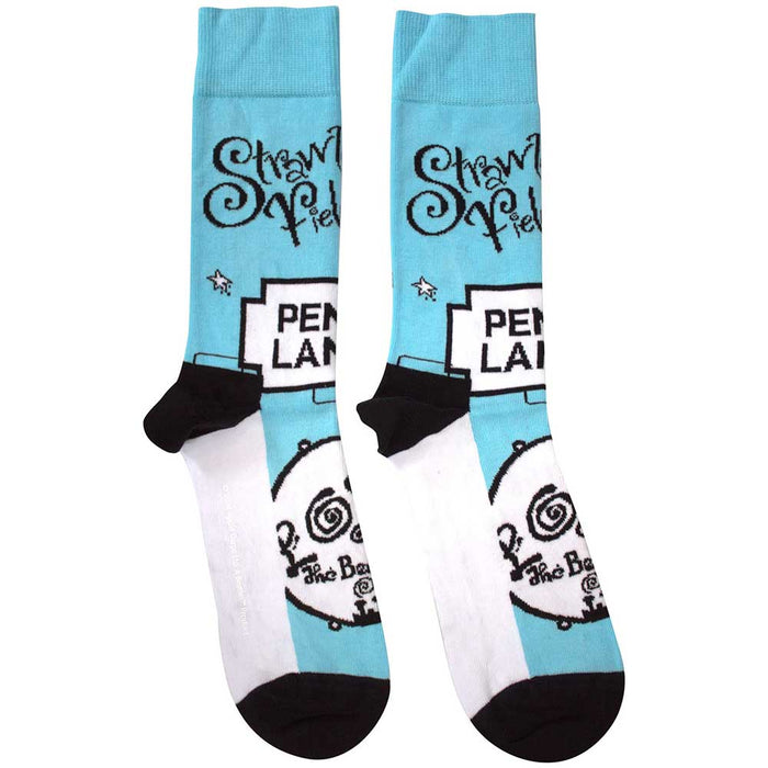 The Beatles Unisex Ankle Socks - Strawberry Fields / Penny Lane Rock Off