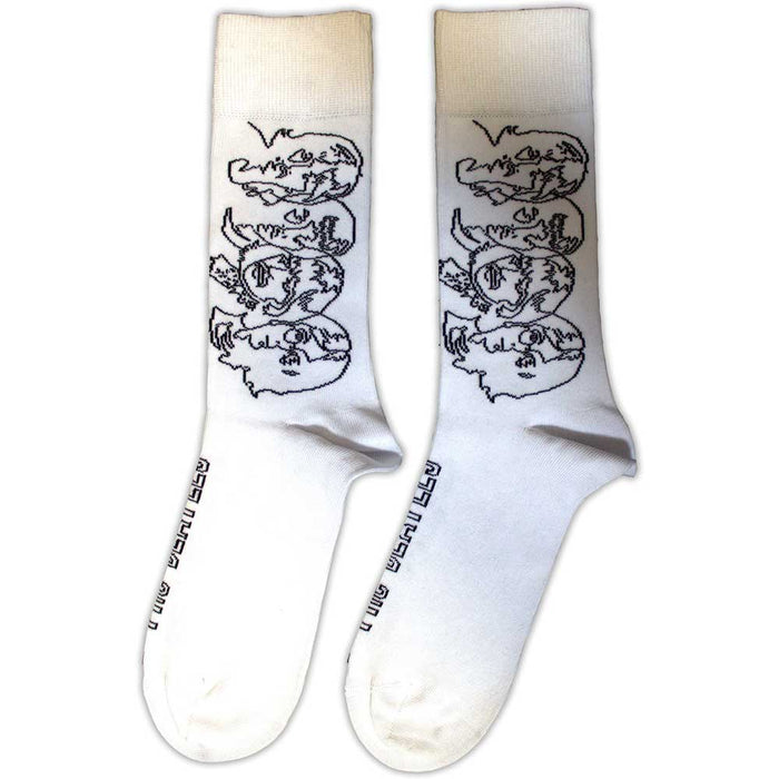 The Beatles Unisex Ankle Socks - White Album Faces (SIZE 7 - 11) Rock Off