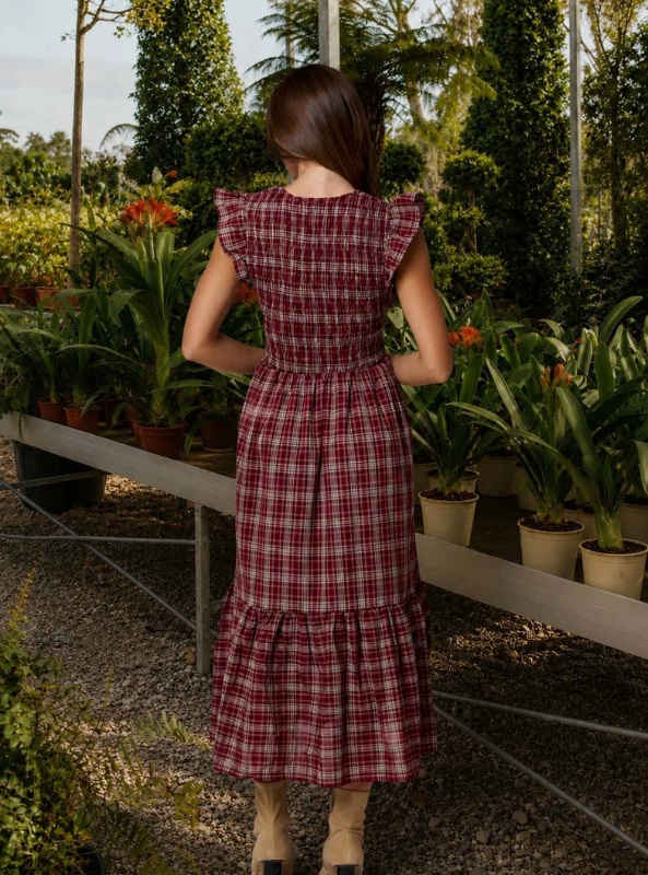The Brielle Dress- Burgundy