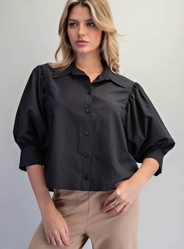 The Charlotte Blouse- Black