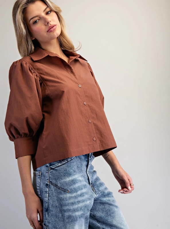 The Charlotte Blouse- Bronze