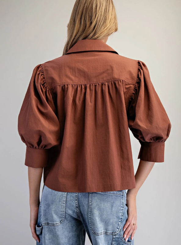 The Charlotte Blouse- Bronze