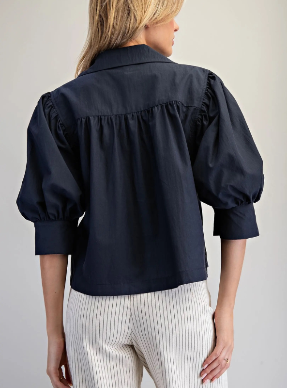 The Charlotte Blouse- Midnight