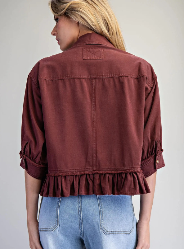 The Hadley Blouse- Wine