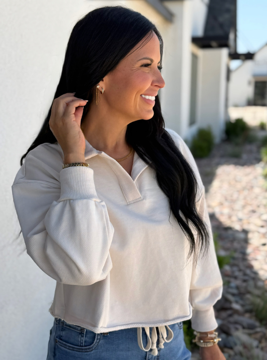 The Winslow Pullover- Beige
