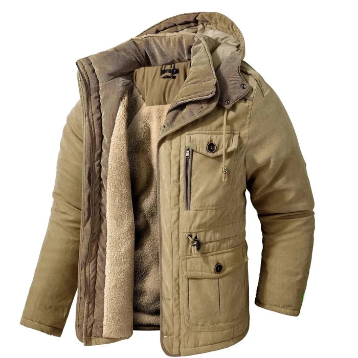 Thick windproof jacket - AntoniosClothing - Khaki