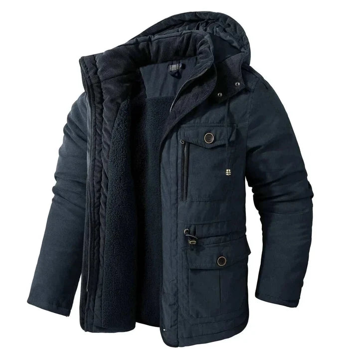 Thick windproof jacket - AntoniosClothing - Blue