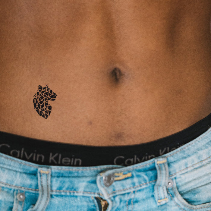 Tigerkopf geometrisch Profil Tattoo