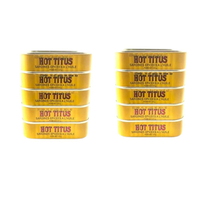 Titus Sardines 4.4 Ounce (125g) 10 Packs - Yado African & Caribbean Market