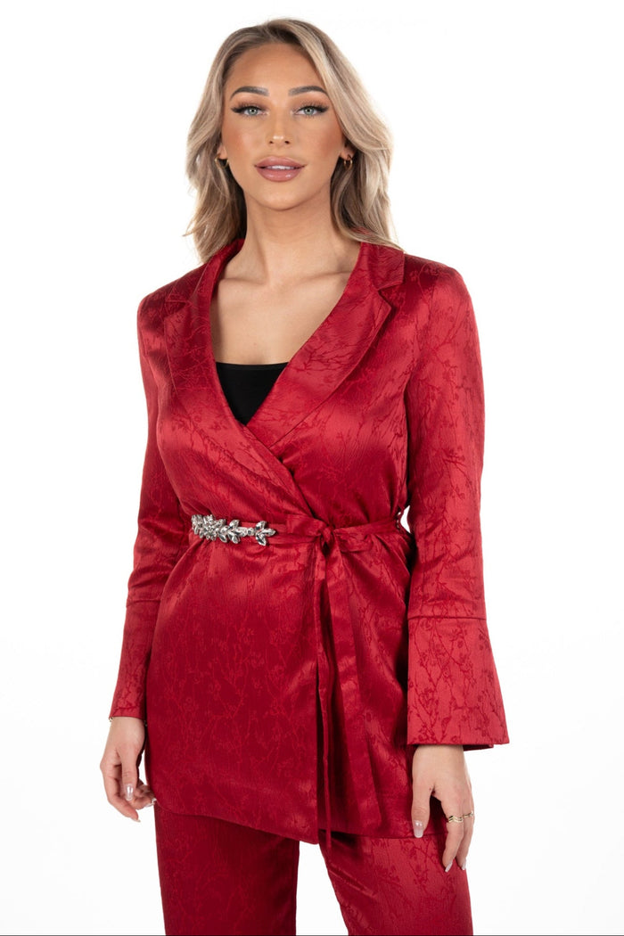 Trouser Suit Jolie Wine Red
