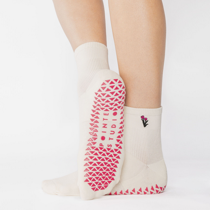 Tulips ankle grip sock