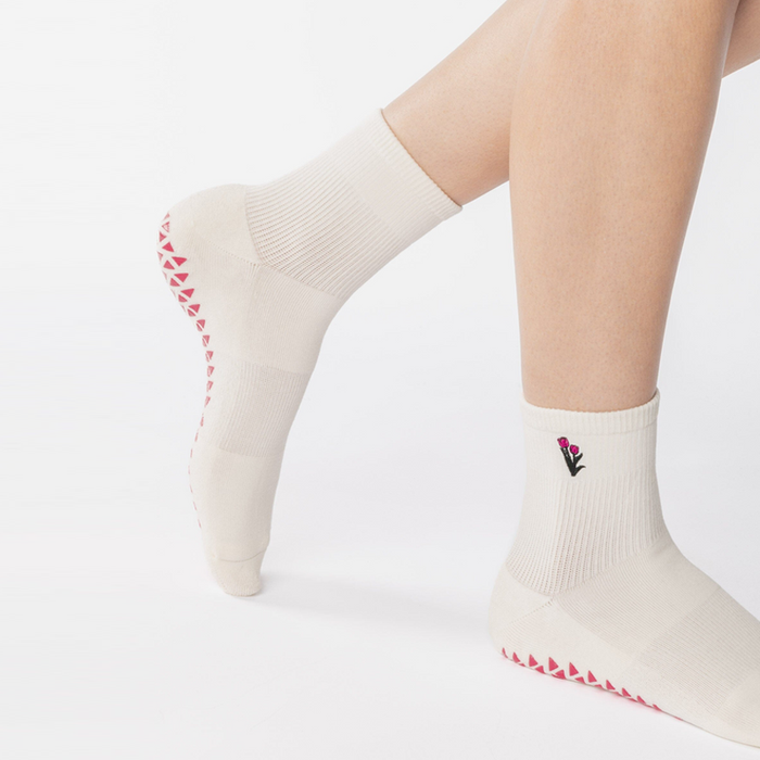 Tulips ankle grip sock