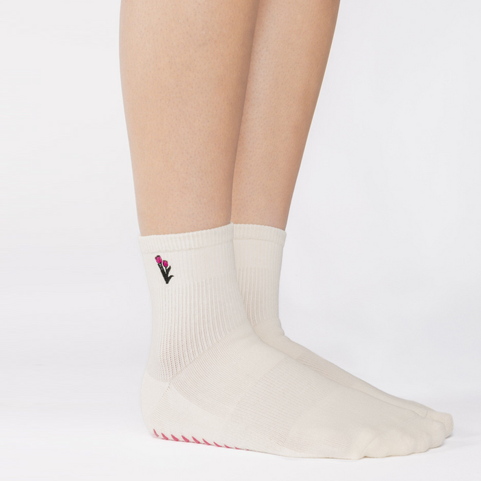 Tulips ankle grip sock