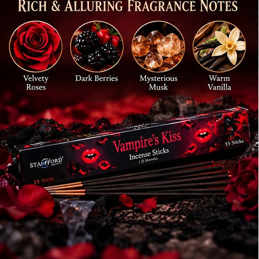 Vampire's Kiss Incense Sticks - A Midnight Invitation