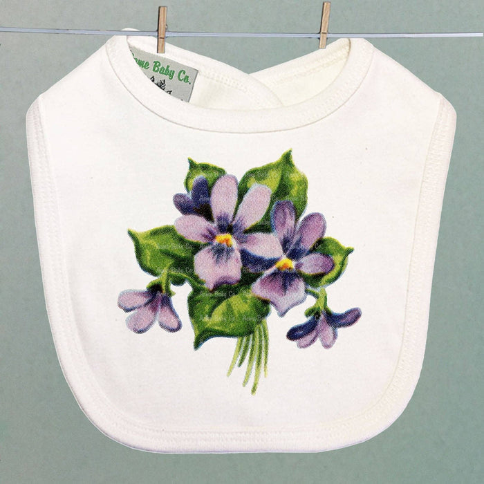 Violets Organic Baby Bib