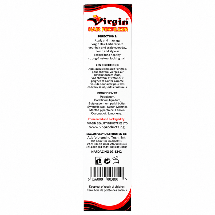 Virgain Hair Fertilizer Anti-Dandruff | Healthy Scalp Care - Yado African & Caribbean Market