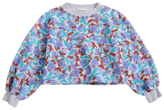 Watercolor All Over Cropped Sweatshirt