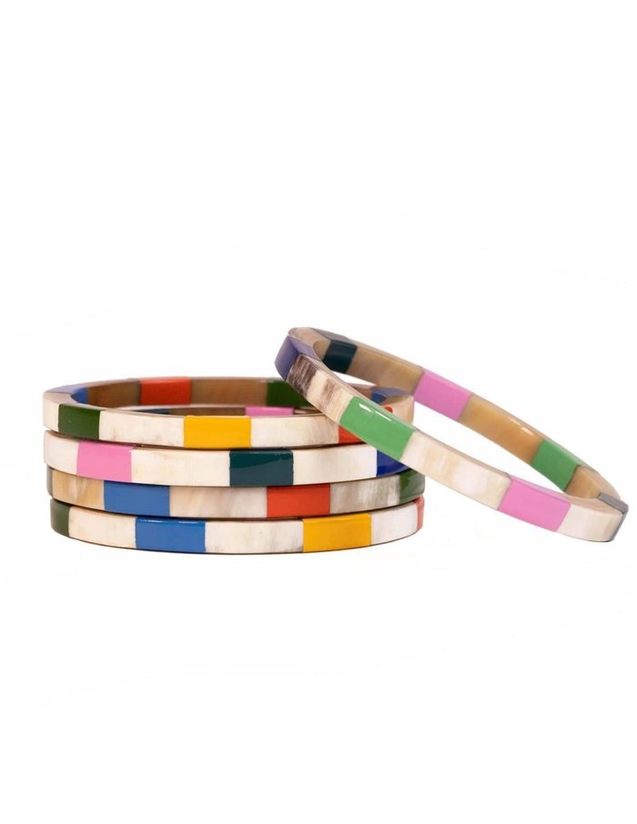 Watercolor Tile Bangle Set