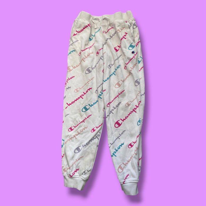 White champ patterned denim pants, 14-16Y