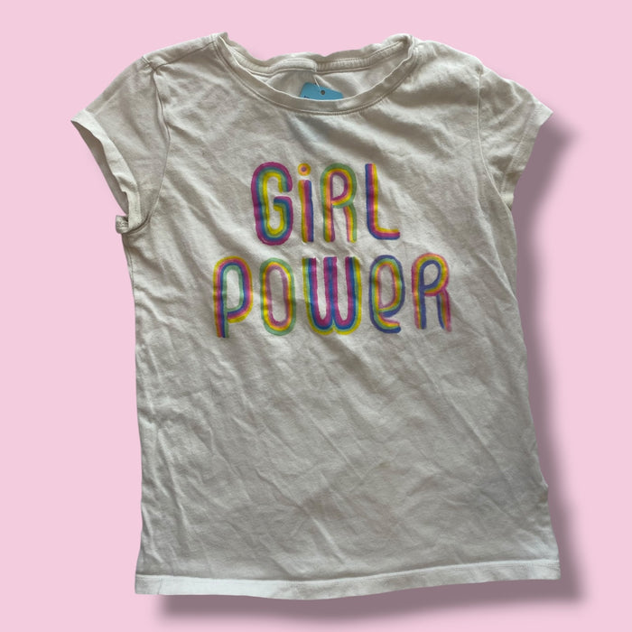 white Gap girl power shirt, 10Y