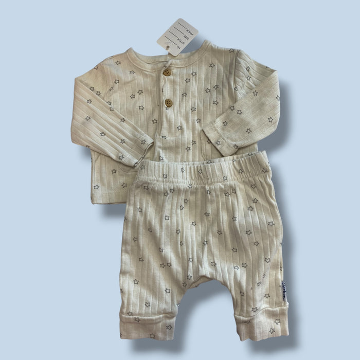 White Gerber 2 piece Set, Newborn
