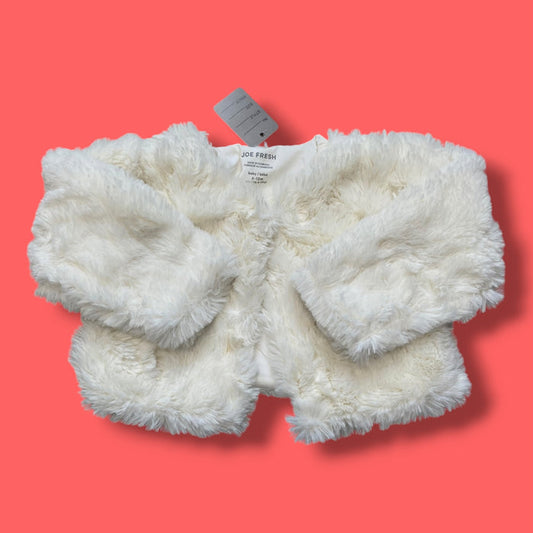 White Joe Fresh Faux Fure, 6-12m