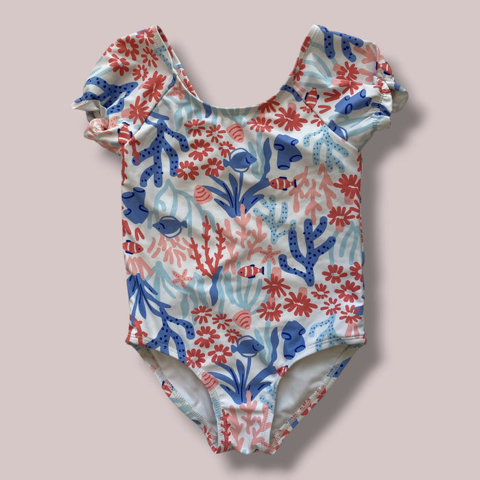 white just one you swimsuit, 4Y