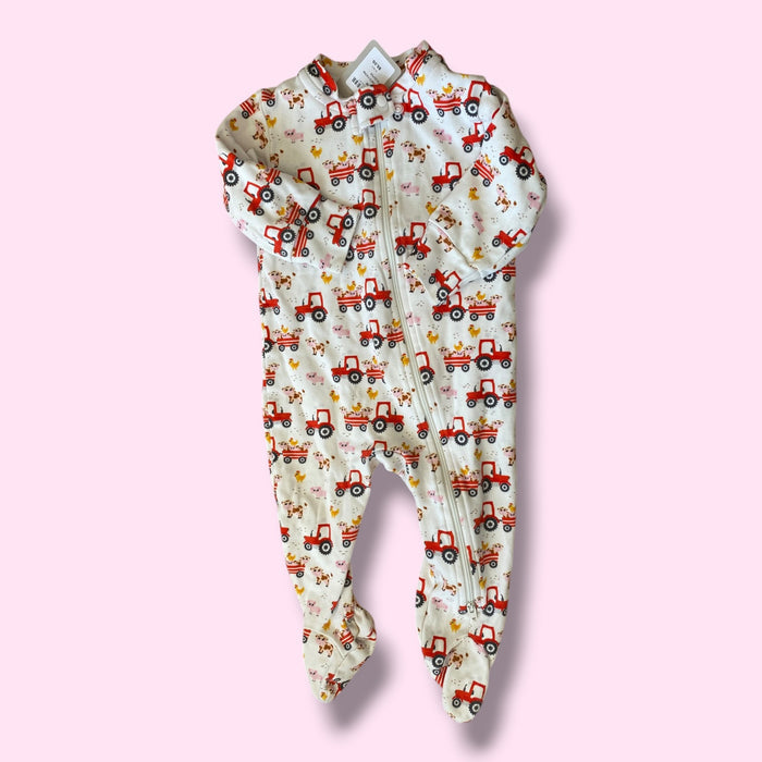 white MGW farm sleeper, 3-6m