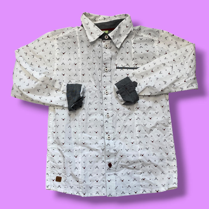 white Nano nwt antlers button up, 10Y