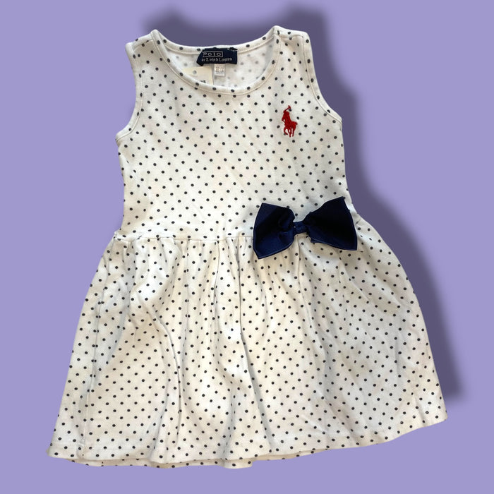 White U.S Polo Association Dress, 12-18m