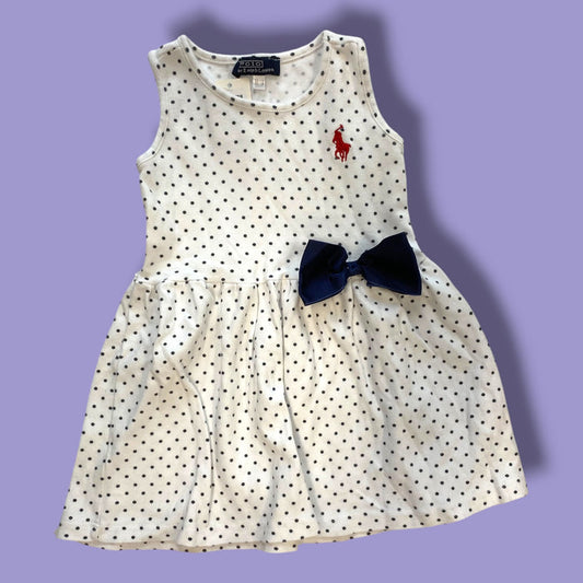 White U.S Polo Association Dress, 12-18m